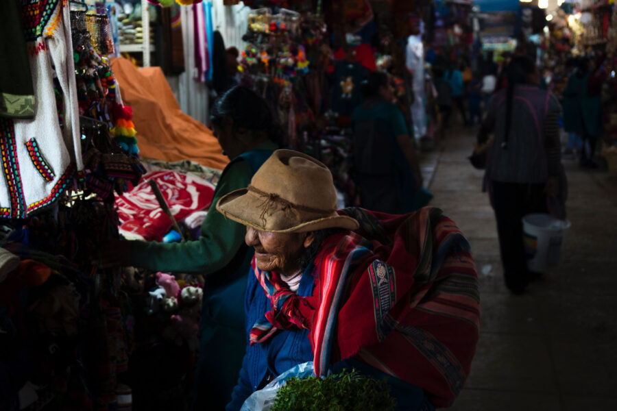 An older Peruvian woman at San Pedro Market
